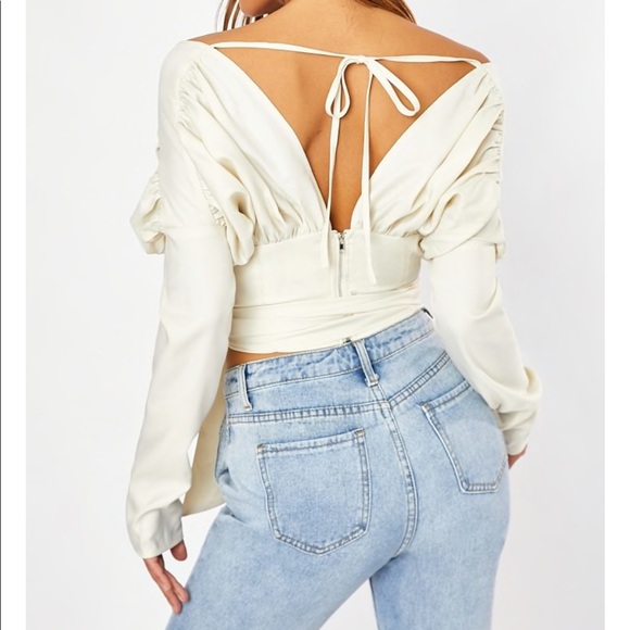 LORNA LUXE 'MADAME ROYALE' PUFF SLEEVE TOP NWT - Picture 3 of 8